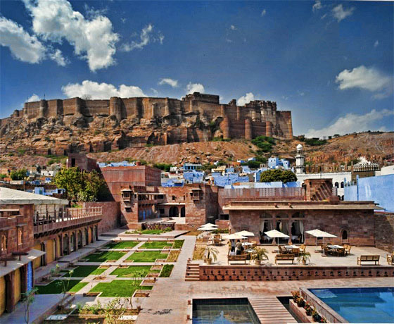 Best fort view in Jodhpur as seen from Raas Haveli, Jodhpur
